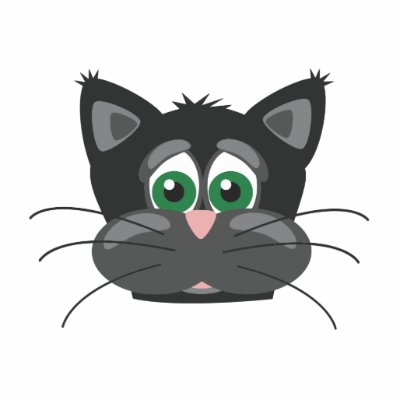 Black Sad Cat Cut Outs by FormulaDesigns