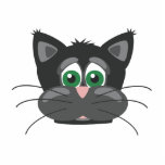 Black Sad Cat Cut Outs