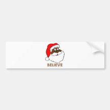 Black Santa Bumper Stickers