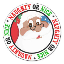 Black Santa Cartoon (Blue) stickers