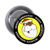 Black Santa Claus buttons