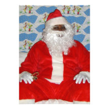 Black Santa Personalized Announcements