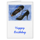 Black Satin and Crystal Dragonfly Pumps