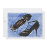 Black Satin and Crystal Dragonfly Pumps