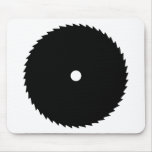 black saw blade icon mouse mats