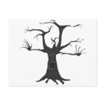 Black Scary Tree Post Card