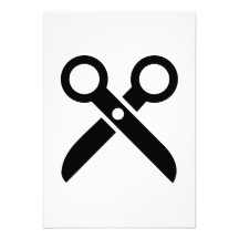 Black Scissors icon Custom Invites