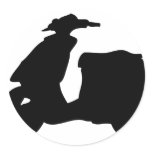 black scooter icon sticker