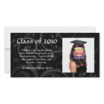 Black Scroll Graduation Thank You or Announcement photo cards