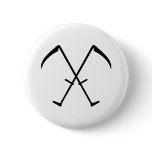 black scythe crossed icon button