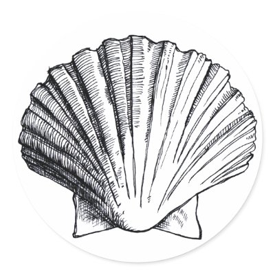 Black Sea Shell Sticker by OddballAffairs