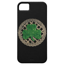Black Shamrock And Celtic Knots iPhone 5G Case iPhone 5 Cases