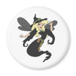 Black-Shamrock-Faerie Fridge Magnets