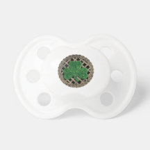 Black Shamrock On Celtic Knots Pacifier
