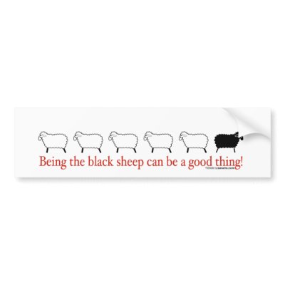 Black Sheep Bumper Sticker by bysandra