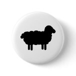 Black sheep pinback button