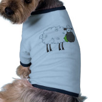 Black Sheep Cartoon Character Dog T Shirt