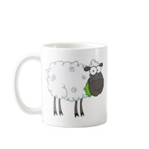 Black Sheep Cartoon Character Coffee Mugs