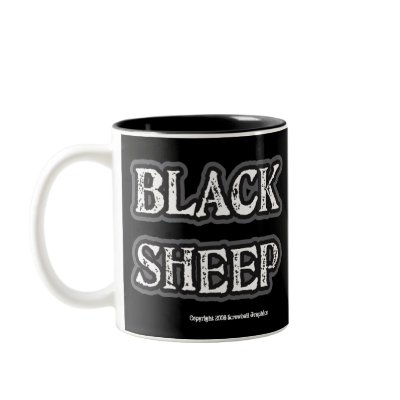 Black Sheep Coffee Mug by screwballgraphics