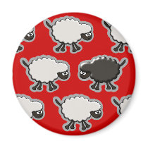 Black Sheep Design Refrigerator Magnet