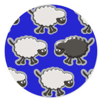 Black Sheep Design Round Stickers