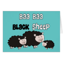 Black Sheep Designs "Baa Baa Black Sheep" Greeting Cards