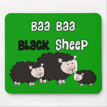Black Sheep Designs "Baa Baa Black Sheep" Mousepads