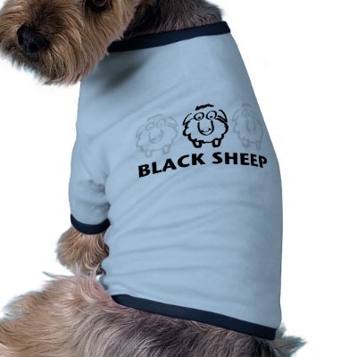 black sheep dog t shirt by Topmotives