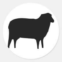 black sheep icon round sticker