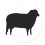 black sheep icon round sticker