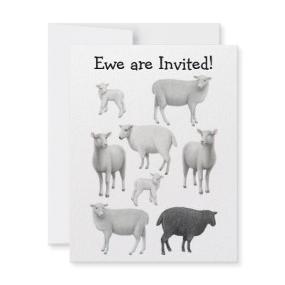 Black Sheep Invitation by twopurringcats