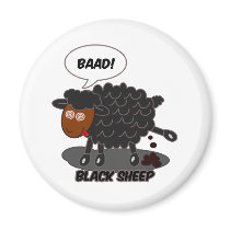 Black sheep fridge magnet