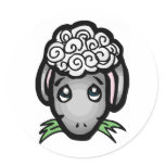 Black Sheep Round Stickers