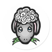 Black Sheep Round Stickers