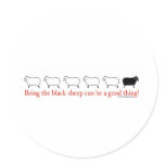 Black Sheep Round Stickers