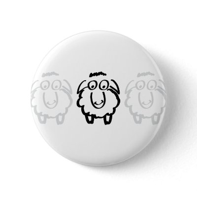 black sheep white sheeps button by Topmotives