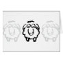 black sheep white sheeps greeting card
