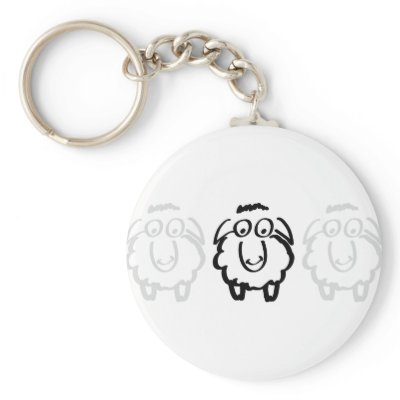 black sheep white sheeps key chains by Topmotives