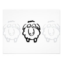 black sheep white sheeps personalized invites