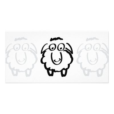 black sheep white sheeps photo cards by Topmotives