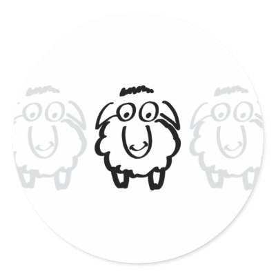 black sheep white sheeps stickers by Topmotives