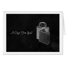 Black Shopping Spree Money Enclosed Cards