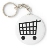black shopping trolley keychains