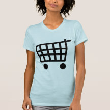 black shopping trolley t shirts