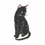 Black Siamese Cat photo sculptures