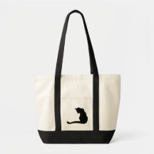 Black Silhouette Cat Bag