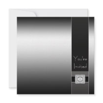 Black  Silver Adult Birthday Party Template