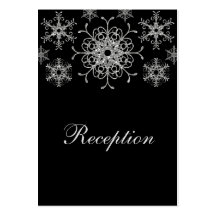Black Silver Glitter LOOK Snowflake Enclosure Card Business Card Templates