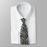 Black Silver Zebra Stripes Pattern Neck Tie