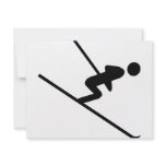 black ski-jumping icon invitations